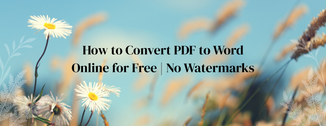 How to Convert PDF to Word Online for Free | No Watermarks